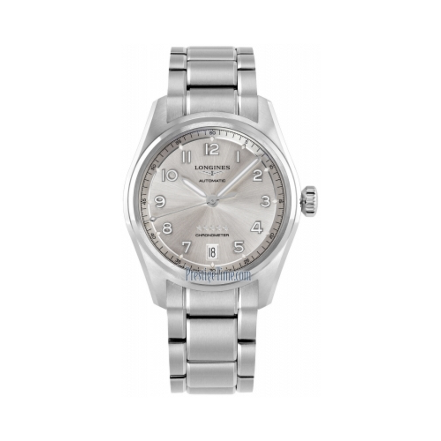 37mm Longines Spirit Watch with Silver Dial in Stainless Steel, Bracelet