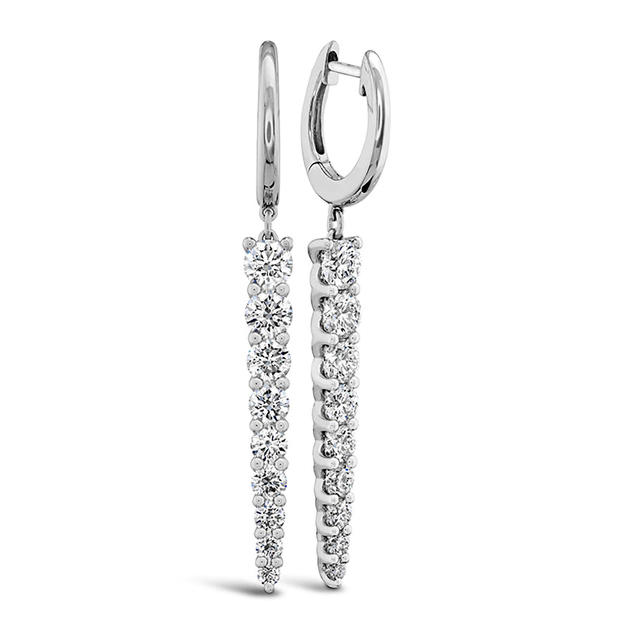 Identity 1.60-1.67ct Diamond Drop Earrings in 18K White Gold