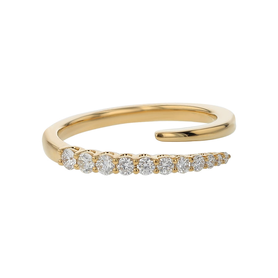 Identity 0.27-0.31ct Diamond Wrap Ring in 18K Yellow Gold, size 6.5