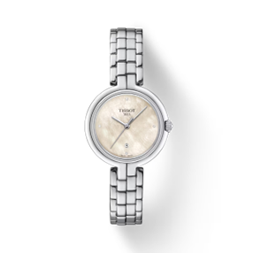 30mm Flamingo Mother of Pearl Diamond Dial Watch in Stainless Steel with Bracelet