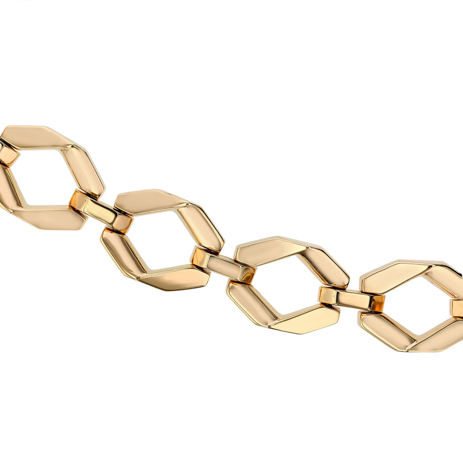 Open Link Bracelet in 14K Yellow Gold, 7.5"