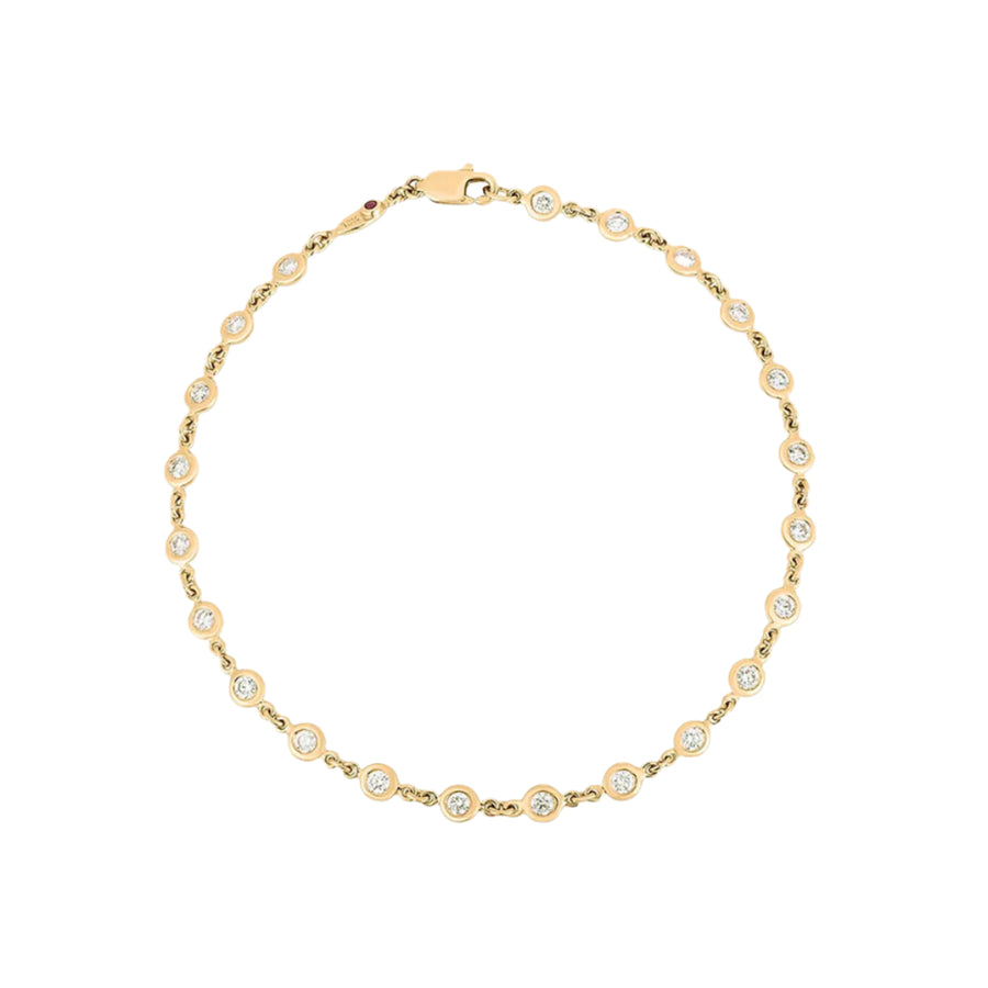 Diamonds by the Inch 0.73ct Diamond Station Bracelet in 18K Yellow Gold 7"