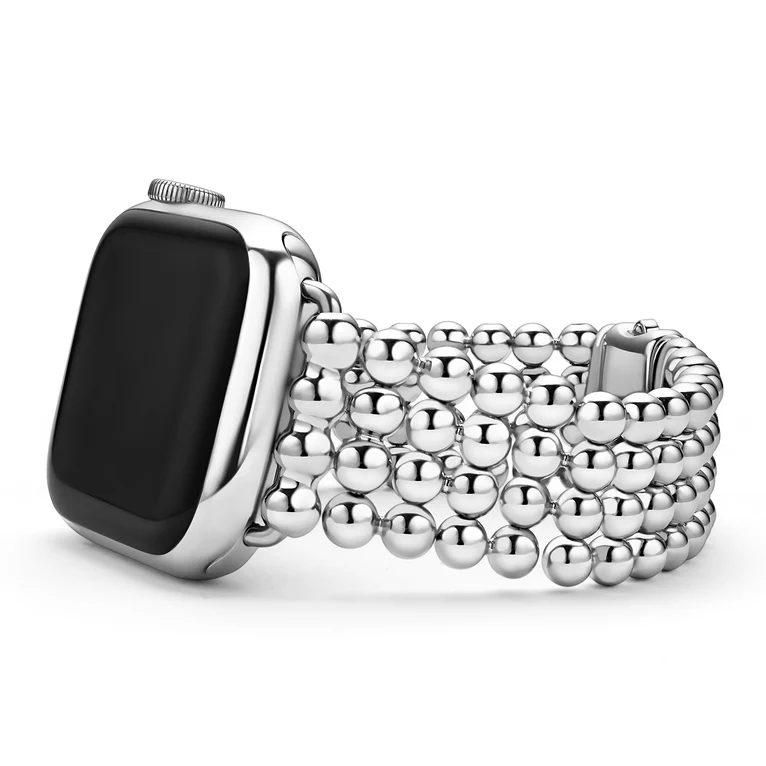 38mm Smart Caviar Infinite Apple Watch Band in Stainless Steel, size 7