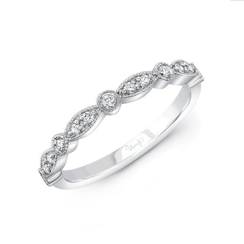 0.15Ct Diamond Partway Band in 14K White Gold