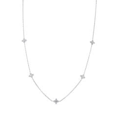 Love by the Inch 0.22ct Diamond Necklace in 18K White Gold on 14-17" chain