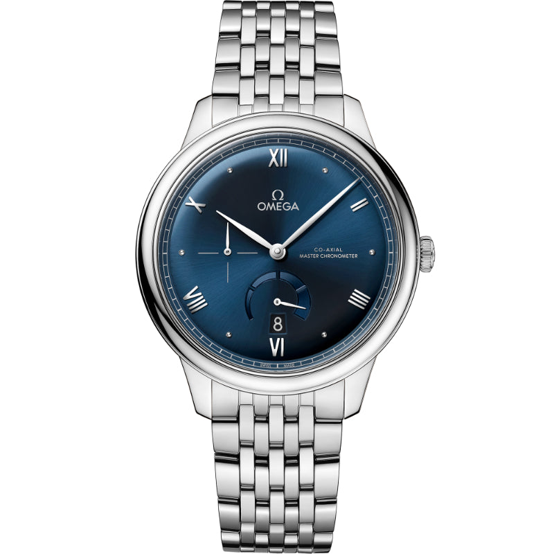 41mm De Ville Prestige Watch with Blue Dial in Stainless Steel, Bracelet