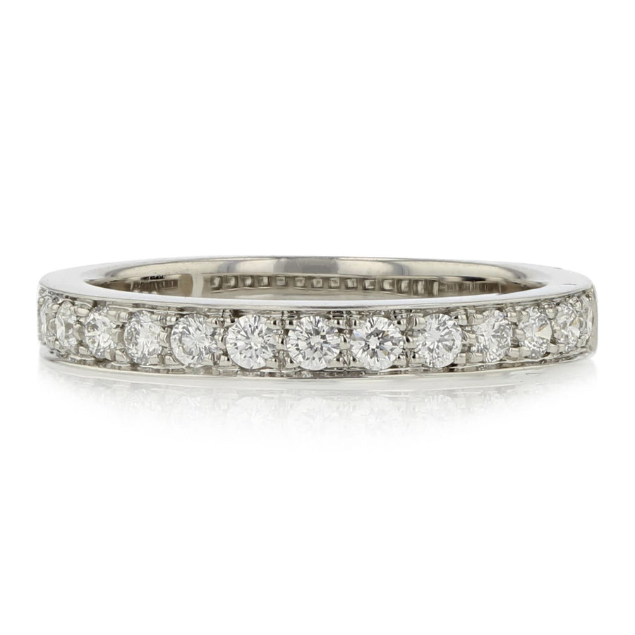 0.40ct Diamond Partway Band in Platinum, Size 6.5