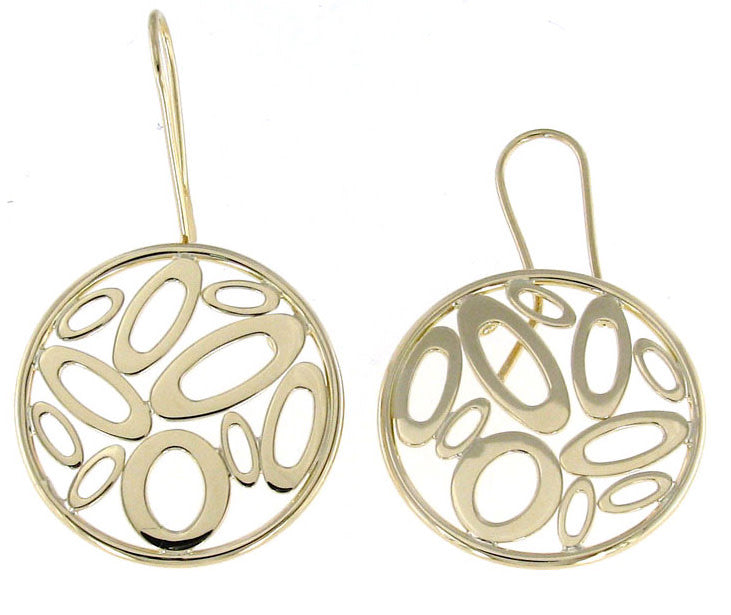 Chic and Shine Circle Earrings in 18K Yellow Gold