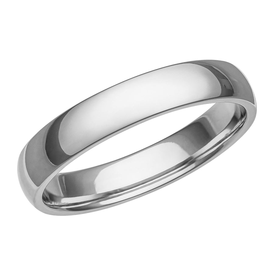 4mm Low Dome Comfort Fit Band in Platinum, Size 12