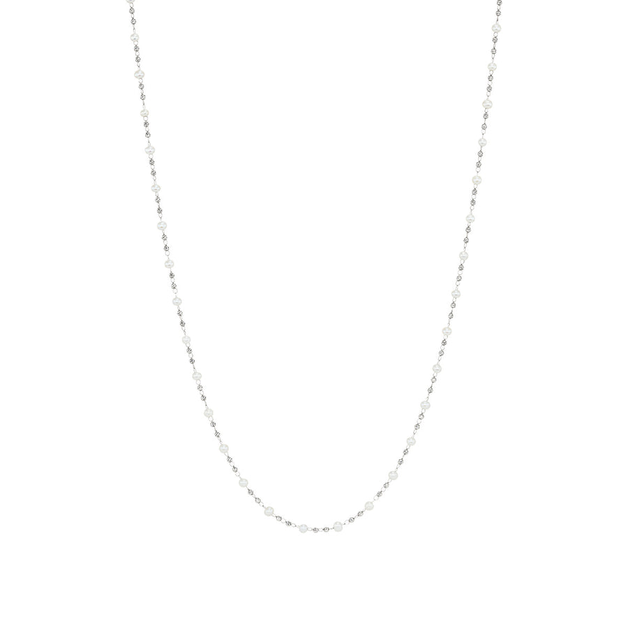 Debut Freshwater Pearl Necklace in Platinum, 34"