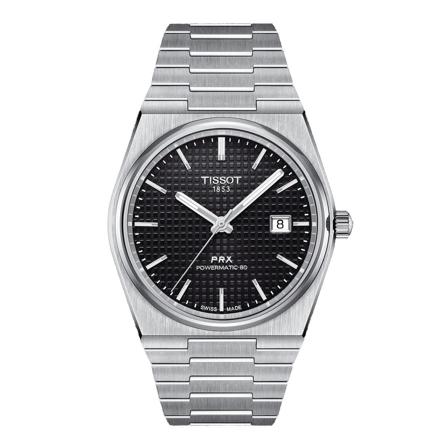 40mm PRX Powermatic 80 Watch with Black Dial in Stainless Steel, Bracelet