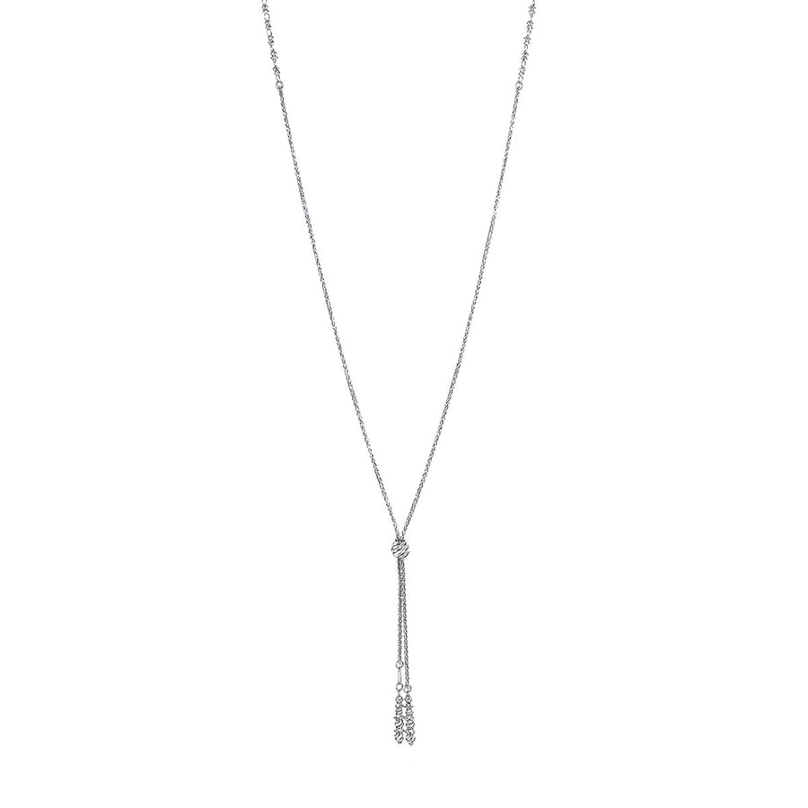 Moonrise Lariat Necklace in Platinum, 16-29"