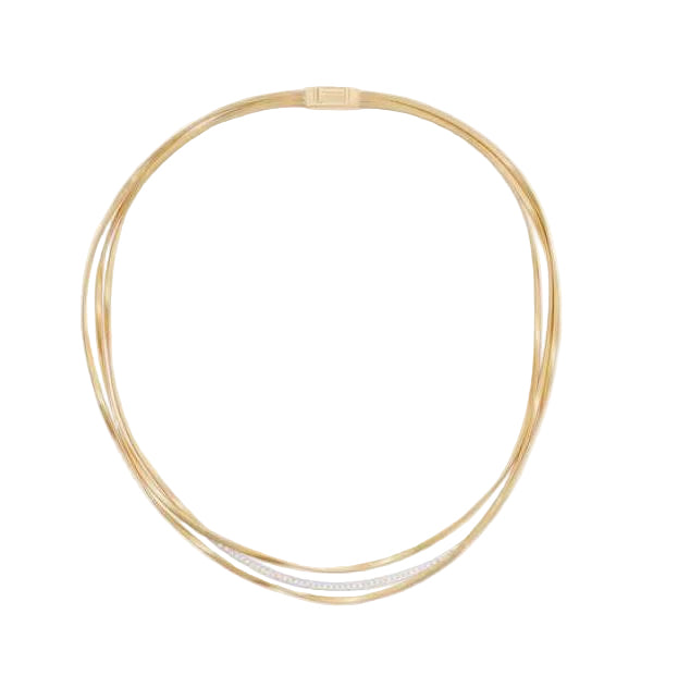 Marrakech 0.32ct Diamond Multi-Strand Necklace in 18K Yellow Gold, 17"