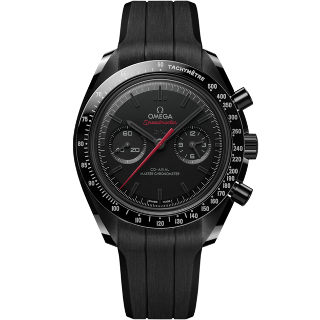 42mm Speedmaster Dark Side of The Moon Watch with Black Dial in Black Ceramic, Strap