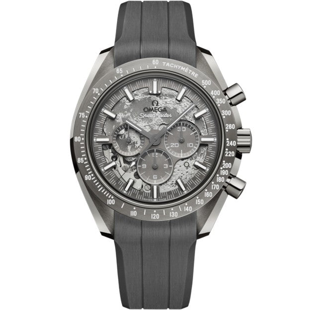 44.25mm Speedmaster Dark Side of the Moon Watch with Grey Dial in Grey Ceramic, Strap