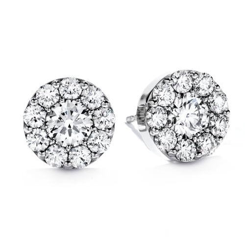 Fulfillment 2.95-3.05ct Diamond Round Earrings in 18K White Gold