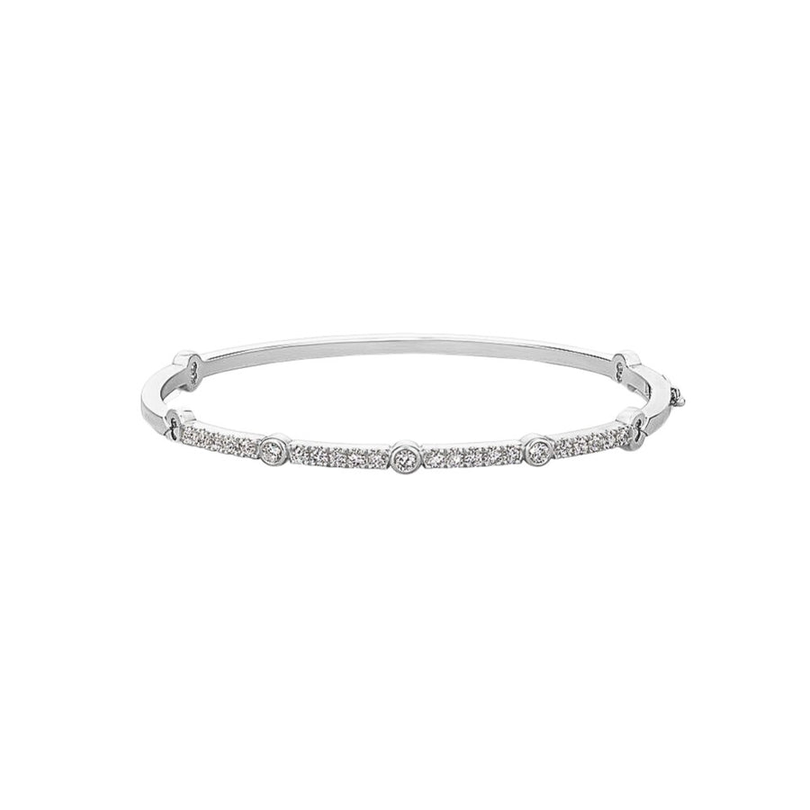 Copley 1.10ct Diamond Bangle Bracelet in 18K White Gold