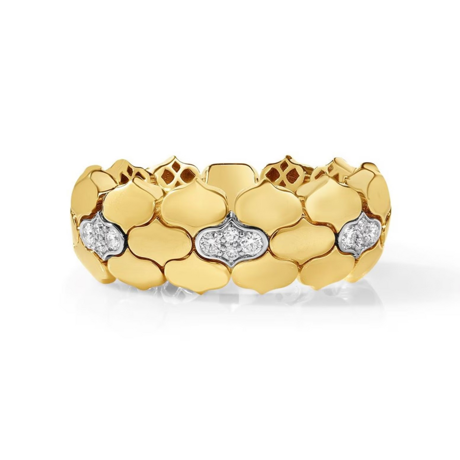 Cobra 0.20ct Diamond Flex Ring in 18K Yellow Gold, size 6.5