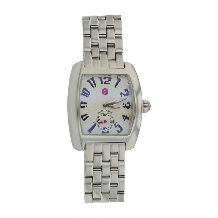 29mm Michelle Urban Mini Watch with Silver Dial in Stainless Steel, Bracelet
