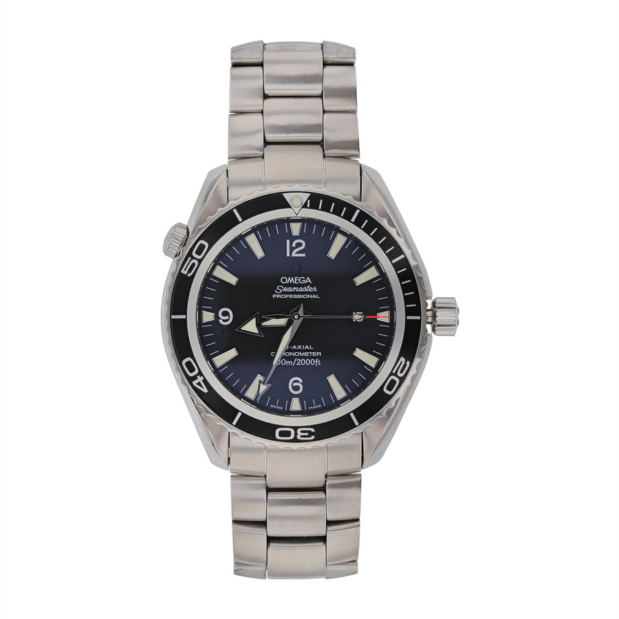 45mm Omega Seamaster Planet Ocean Black Dial Watch in Stainless Steel