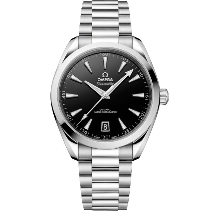 41mm Seamaster Aqua Terra Black Dial Watch in Stainless Steel with Bracelet