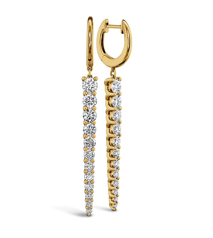 Identity 1.60-1.67ct Diamond Drop Earrings in 18K Yellow Gold