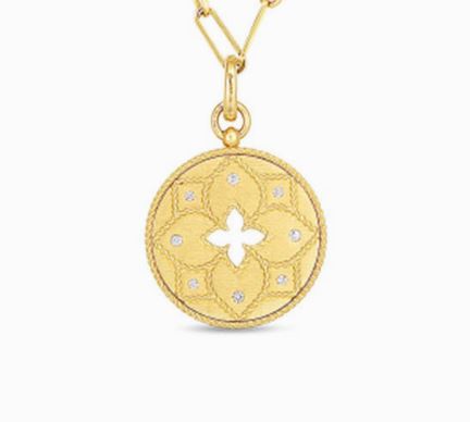 Venetian Princess Diamond Pendant in 18k Yellow Gold