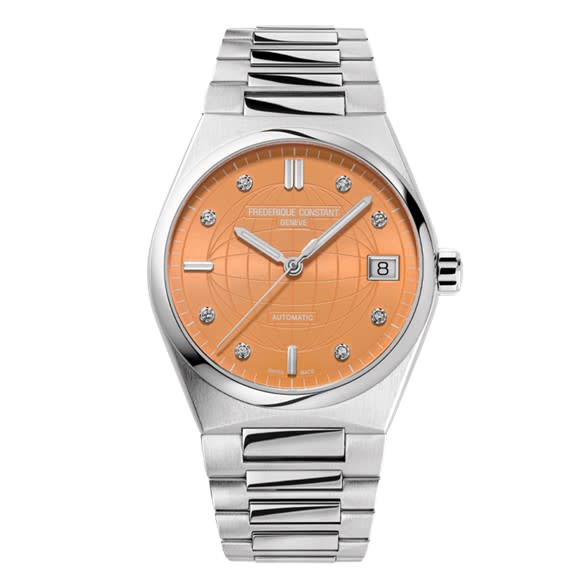 31mm Highlife Quartz Watch with Orange Dial in Stainless Steel, Bracelet