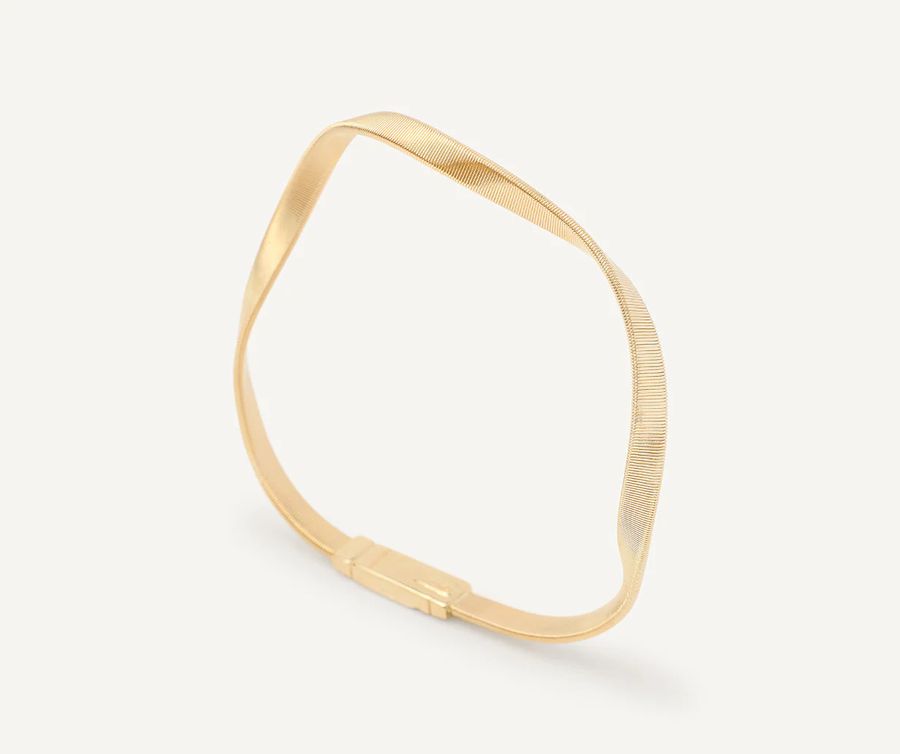 Marrakech Hand Twisted Bracelet in 18k Yellow Gold, 7.25inch