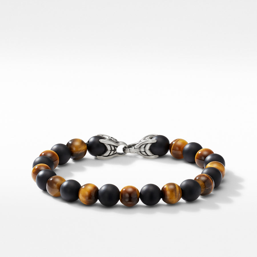 Spiritual Beads Bracelet with Tigers Eye and Black Onyx