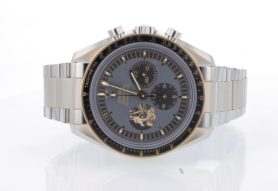 42mm Omega Speedmaster Apollo 11 50th Anniversary Watch with Black Dial in Stainless Steel, Bracelet