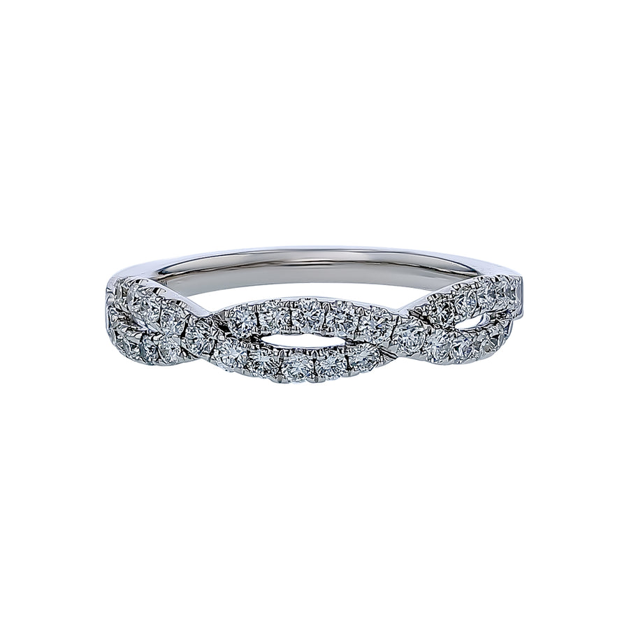 0.55ct Diamond Ring in 14K White Gold, size 6.5