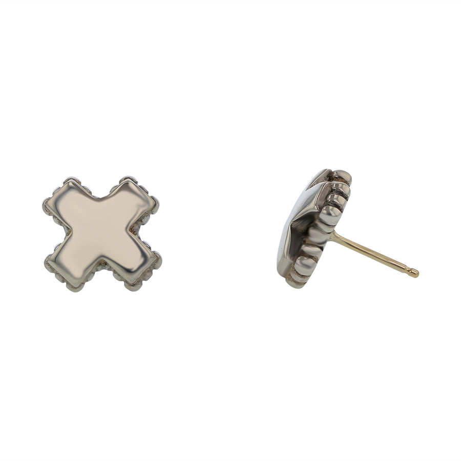 Lagos Caviar X Ear Studs in Sterling Silver