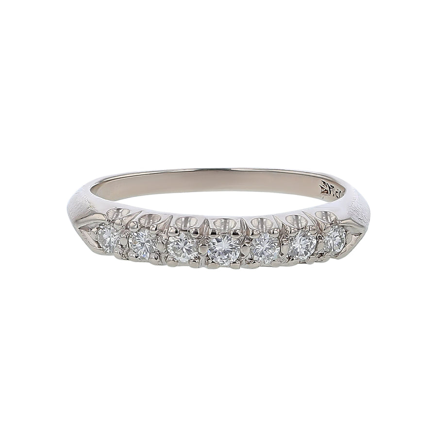 0.28ct Diamond 7 Stone Ring in Platinum, size 6.5