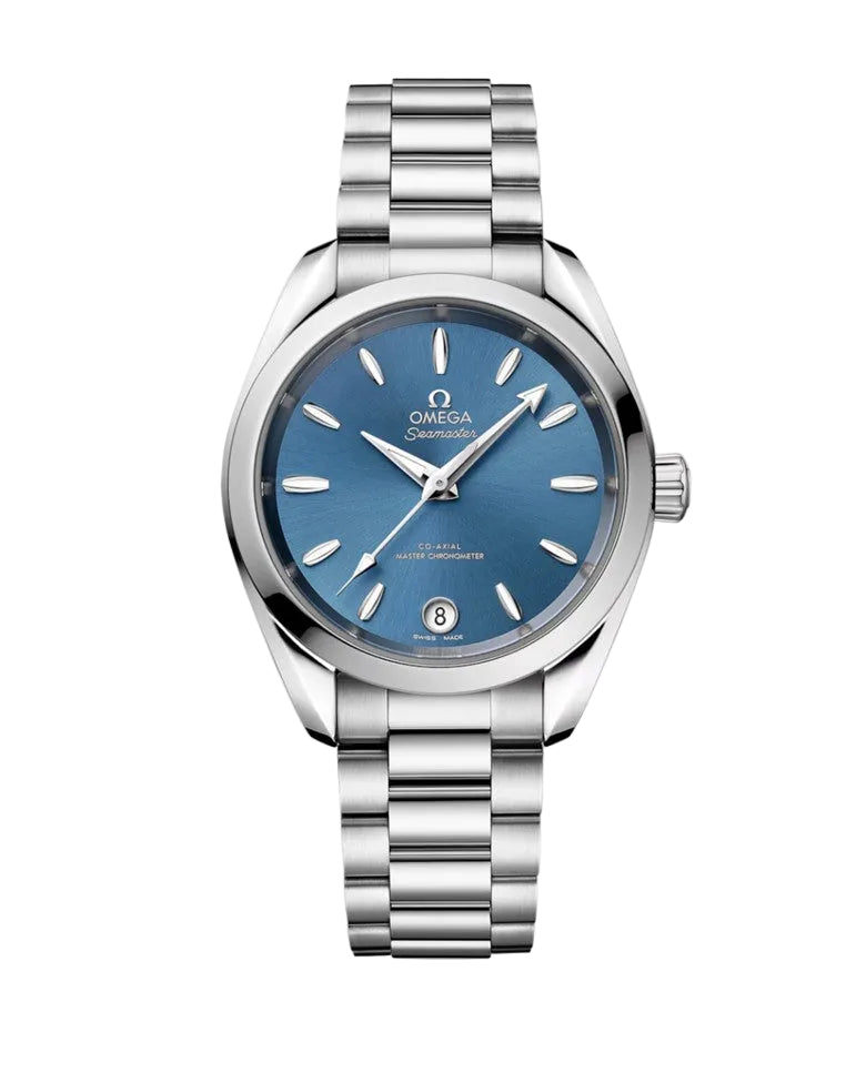 34mm Seamaster Aqua Terra Shades Watch with Blue Dial in Stainless Steel, Bracelet
