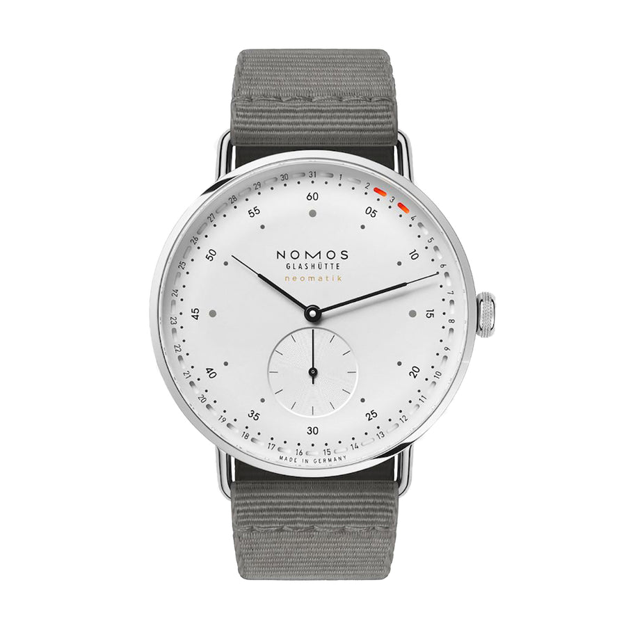 41mm Metro Neomatik with White Dial in Stainless Steel, Strap