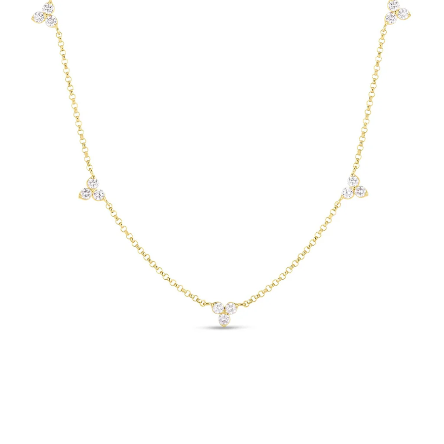 Love by the Inch 0.65ct Diamond Station Necklace in 18K Yellow Gold, 17"