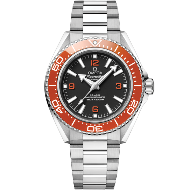 42mm Seamaster Planet Ocean 600M Watch with Black Dial in Stainless Steel, Bracelet