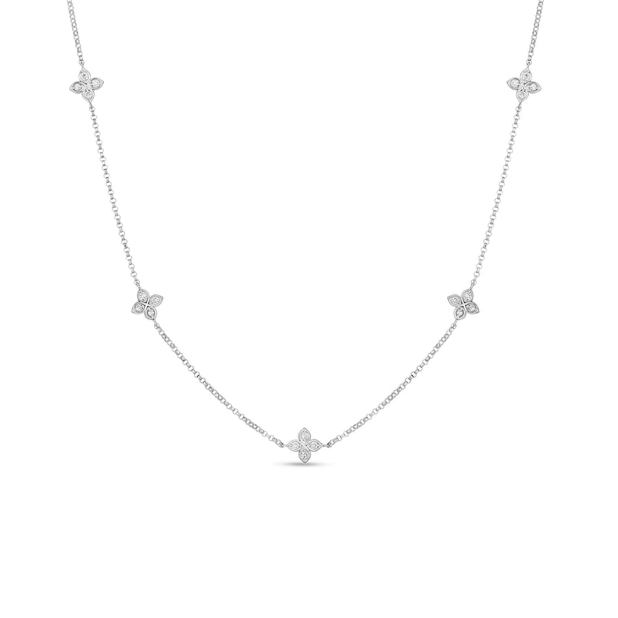 Love by the Inch 0.22ct Diamond Necklace in 18K White Gold on 14-17" chain