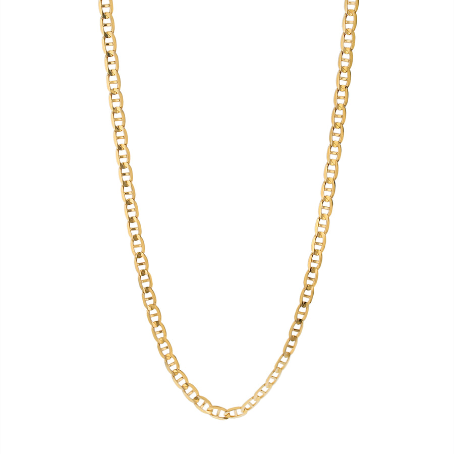 Flat Curb Link Chain in 14K Yellow Gold, 22"