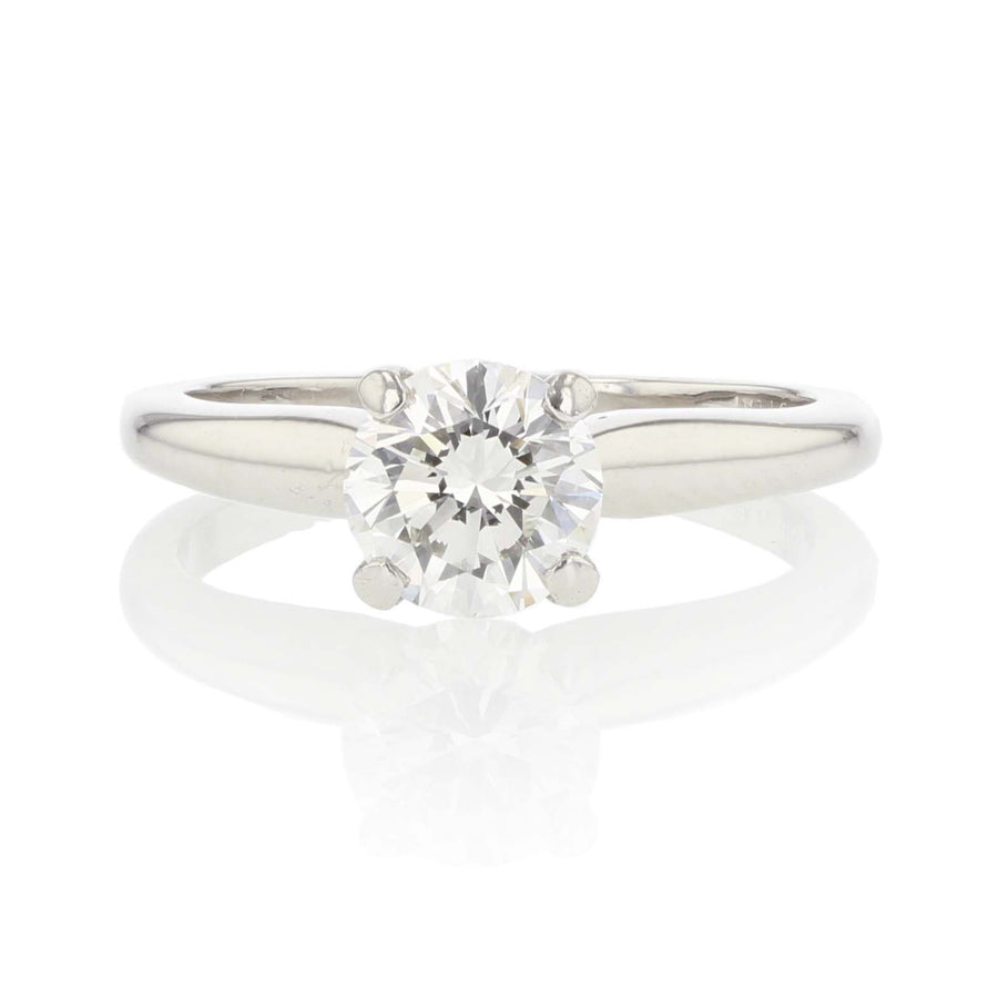 Platinum Solitaire Ring with 1.01ct Round Brilliant Diamond