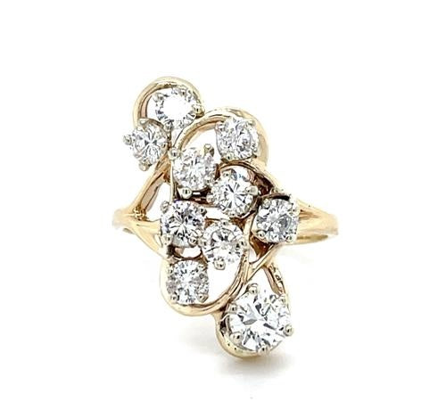 1.71ct Diamond Ring in 14K Yellow Gold Size 6.5
