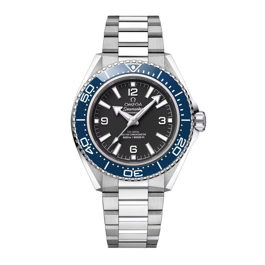 42mm Seamaster Planet Ocean 600M Watch with Black Dial in Stainless Steel, Bracelet