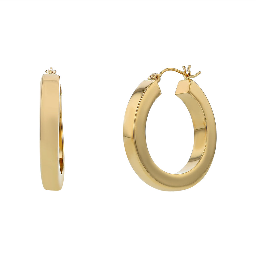 4.3mm Hoop Earrings in 14K Yellow Gold, 1"