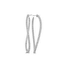 Shared Prong Twist Hoops