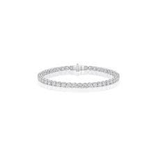 1.41-1.48Ct Diamond Classic 4-Prong Tennis Bracelet in 18K White Gold, 7in