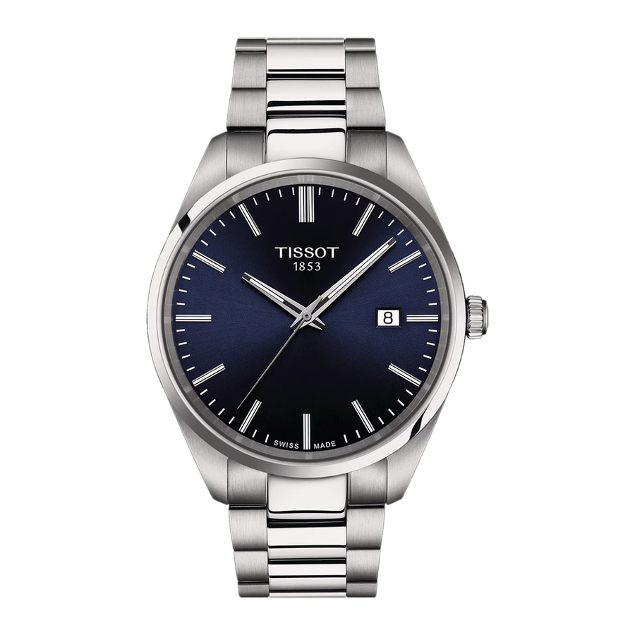 40mm PR 100 Watch with Blue Dial in Stainless Steel, Bracelet