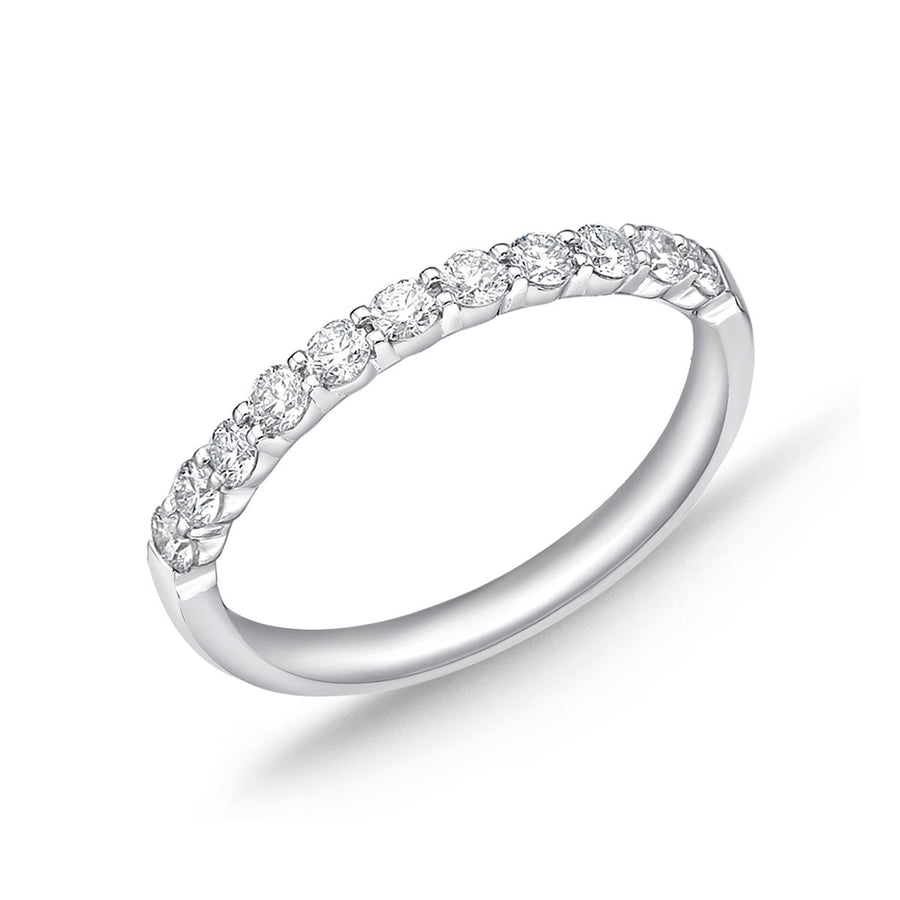 0.32-0.37ct Diamond Petite Prong 11-Stone Band in Platinum, Size 6.5