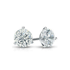 0.20ct Full Cut Diamonds Stud Earrings in 14k White Gold