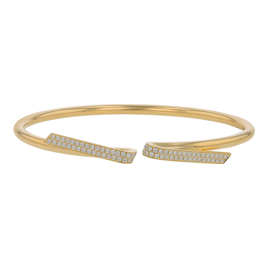 INSIDE/OUT 0.49-0.59ct Diamond Flexi Bangle Bracelet in 18K Yellow Gold